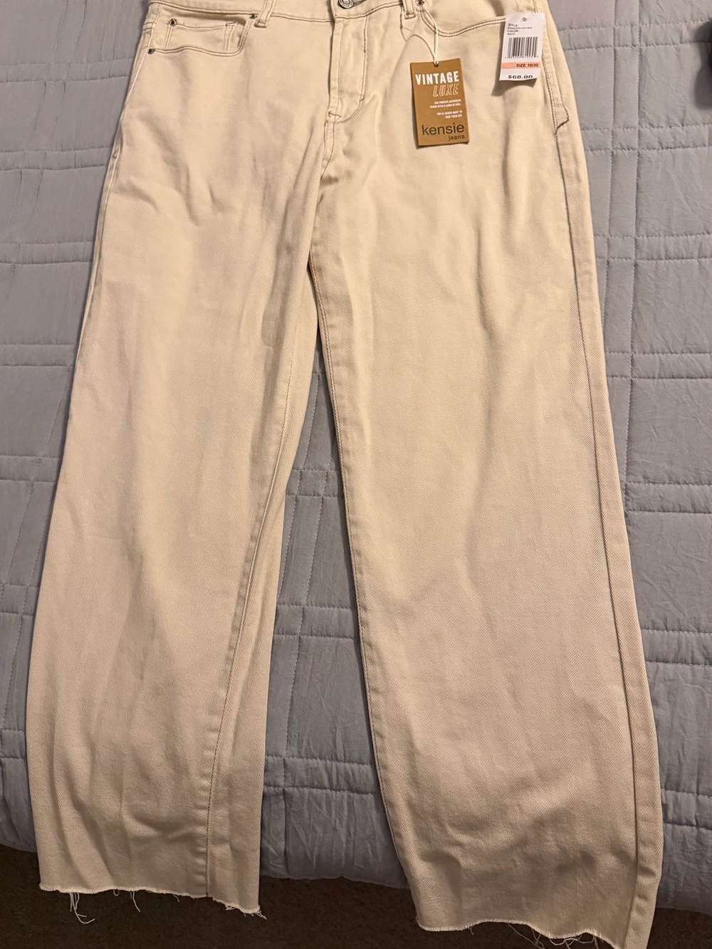 NWT Kensie Jeans Cream High-Rise Slim Jeans